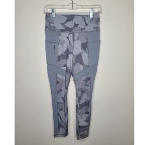 Athleta grey camo althletic leggings with side pockets - XS